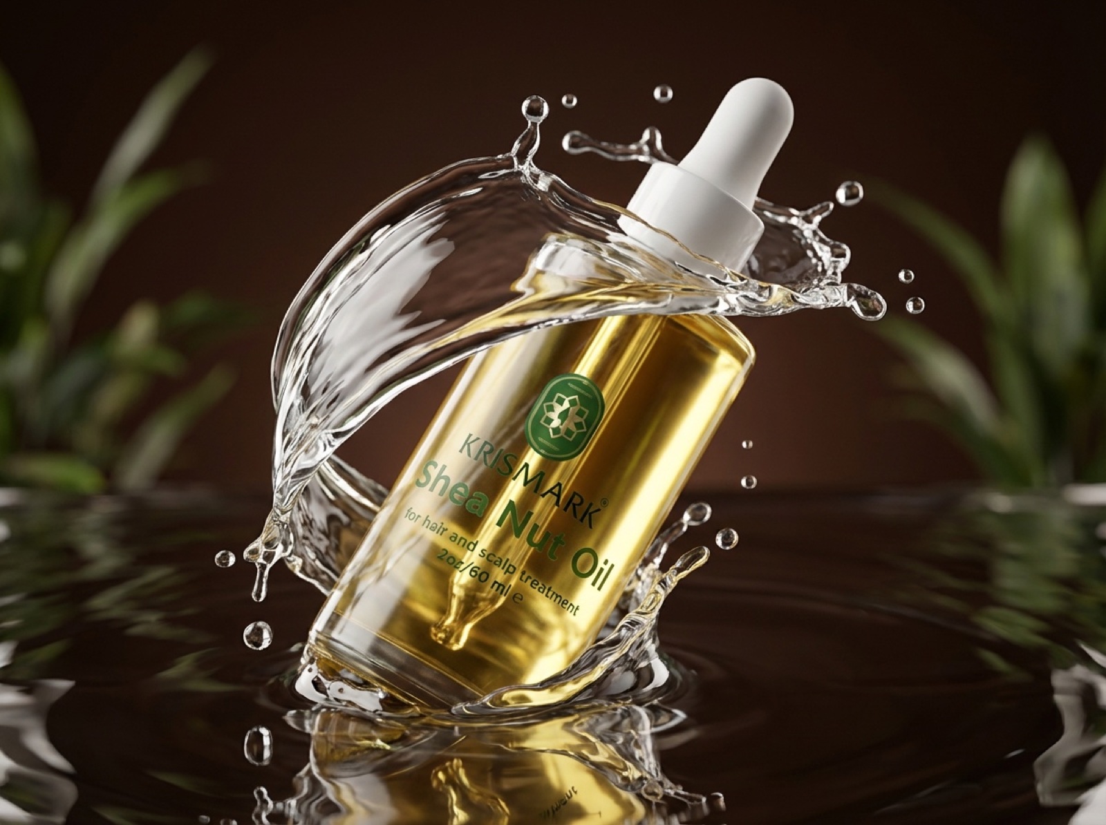 KrisMark product campaign with suspended water
